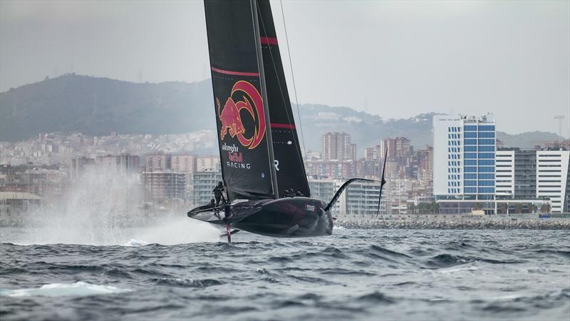 Alinghi Red Bull Racing - Barcelona October 17, 2022 photo copyright Alex Carabi / America's Cup taken at Société Nautique de Genève and featuring the AC75 class