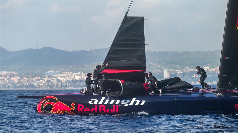 Alinghi Red Bull Racing - AC75 - Barcelona - October 2022 photo copyright Alex Carabi / America's Cup taken at Société Nautique de Genève and featuring the AC75 class