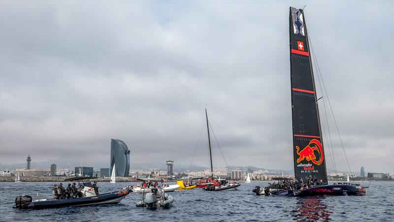 Alinghi Red Bull Racing - AC75 - October 29, 2022 - Barcelona photo copyright Alex Carabi / America's Cup taken at Société Nautique de Genève and featuring the AC75 class