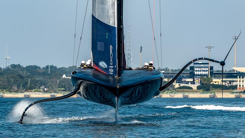 American Magic's Patriot -  AC75 - November 3, 2022 - Pensacola, Fl photo copyright Paul Todd/America's Cup taken at New York Yacht Club and featuring the AC75 class