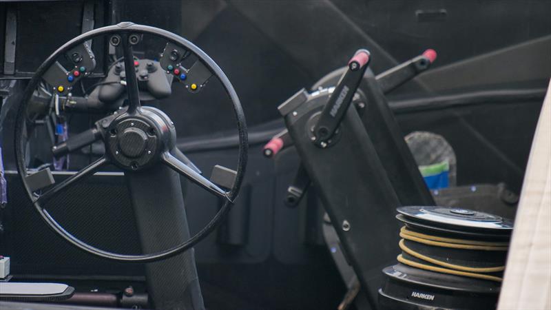 Helm position  - Alinghi Red Bull Racing -  AC75 - November 14, 2022 - Barcelona - photo © Alex Carabi / America's Cup