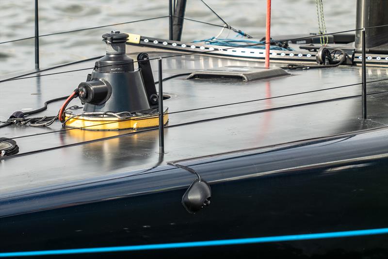 Portable halyard winch, jib track and foil camera - Patriot - American Magic - AC75 - December 6, 2022 - Pensacola, Fl - photo © Paul Todd/America's Cup