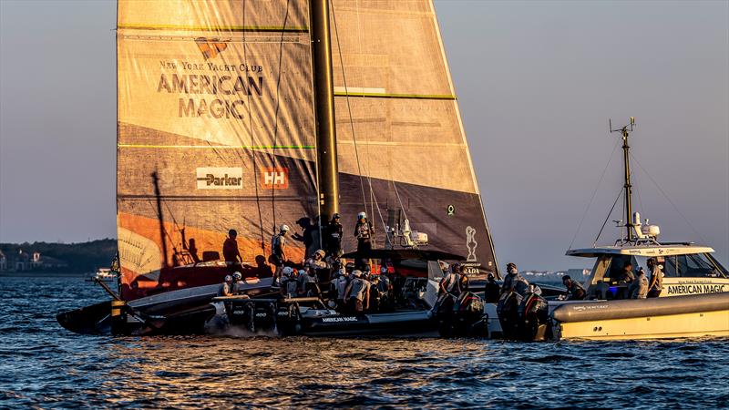 Sundown - American Magic - Patriot - AC75 - December 8, 2022 - Pensacola, Florida - photo © Paul Todd/America's Cup