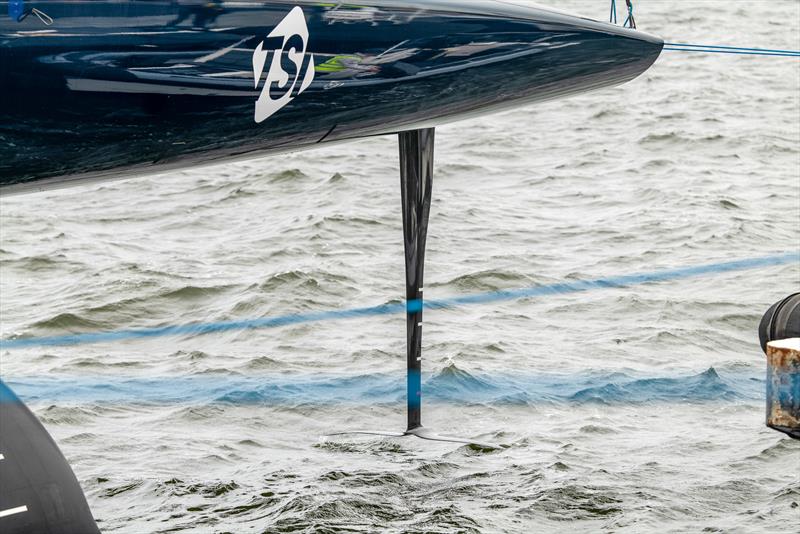 New rudder - American Magic -  Patriot - AC75 - December 14, 2022 - Pensacola, Florida photo copyright Paul Todd/America's Cup taken at New York Yacht Club and featuring the AC75 class