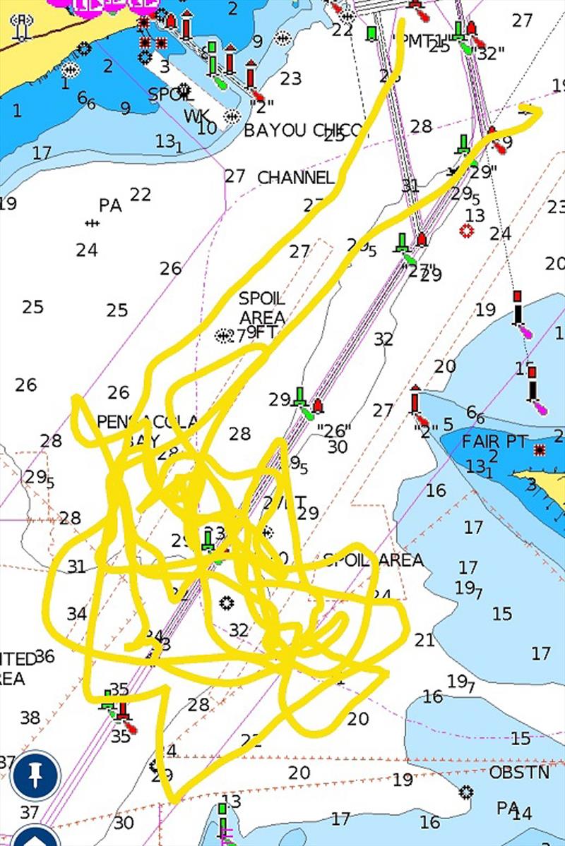 GPS Track - American Magic - Patriot - AC75 - December 15, 2022 - Pensacola, Florida - photo © Paul Todd/America's Cup