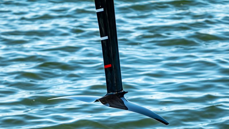 Rudder elevator - American Magic - Patriot - AC75 - December 15, 2022 - Pensacola, Florida - photo © Paul Todd/America's Cup