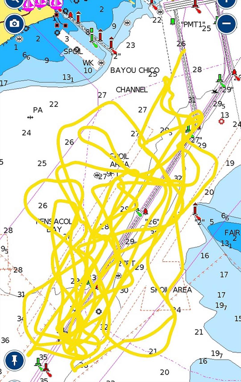 GPS Track - American Magic -  Patriot - AC75 - December 17, 2022 - Pensacola, Florida - photo © Paul Todd/America's Cup