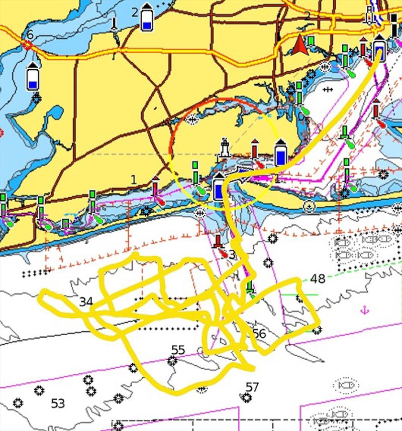 GPS Track - American Magic - Patriot - AC75 - January 5, 2023 - Pensacola, Florida - photo © AC37 Recon