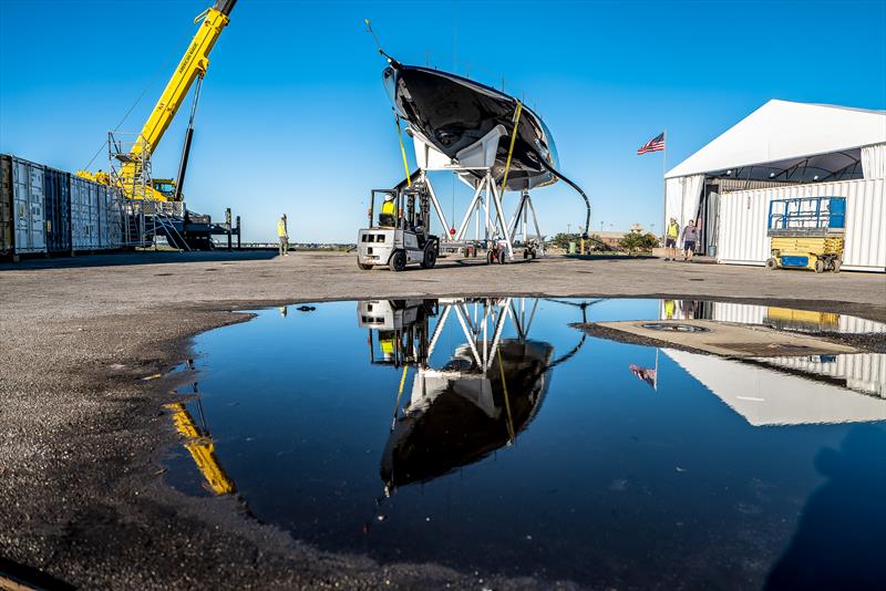 Ready for launch - American Magic -  Patriot - AC75 - January 6, 2023 - Pensacola, Florida - photo © Paul Todd/America's Cup