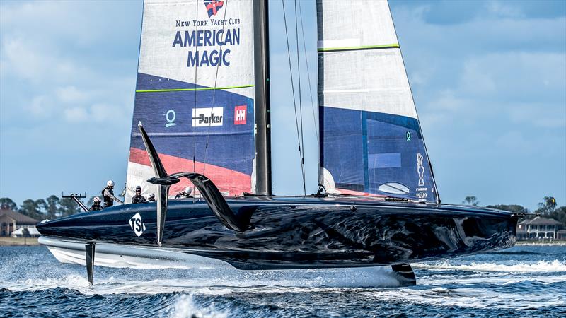 Inshore on Pensacola Bay - American Magic -  Patriot - AC75 - January 17, 2023 - Pensacola, Florida - photo © Paul Todd/America's Cup