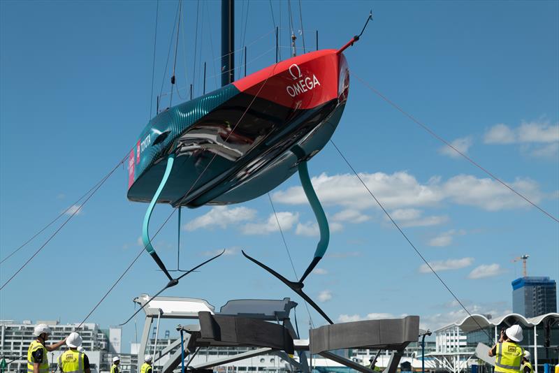 America's Cup Recon Emirates Team New Zealand AC75 Day 1 photo copyright Adam Mustill / America's Cup taken at Royal New Zealand Yacht Squadron and featuring the AC75 class