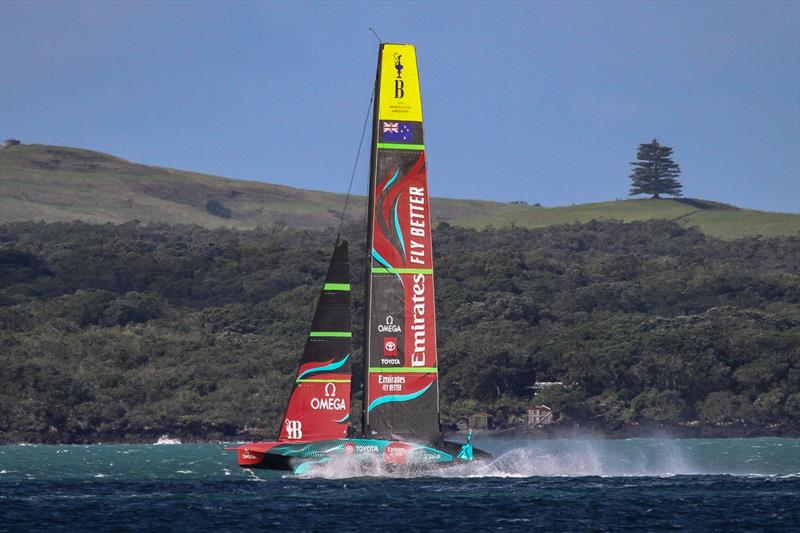 Emirates Team New Zealand - Waitemata Harbour - April 3, 2023 photo copyright Richard Gladwell / Sail-World.com/nz taken at Royal New Zealand Yacht Squadron and featuring the AC75 class