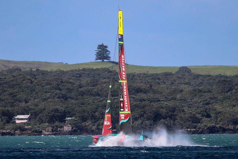 Emirates Team New Zealand - Waitemata Harbour - April 3, 2023 photo copyright Richard Gladwell / Sail-World.com/nz taken at Royal New Zealand Yacht Squadron and featuring the AC75 class