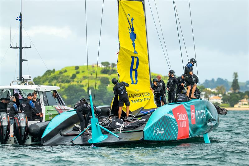 Emirates Team New Zealand - Waitemata Harbour - April 3, 2023 - photo © Adam Mustill / America's Cup