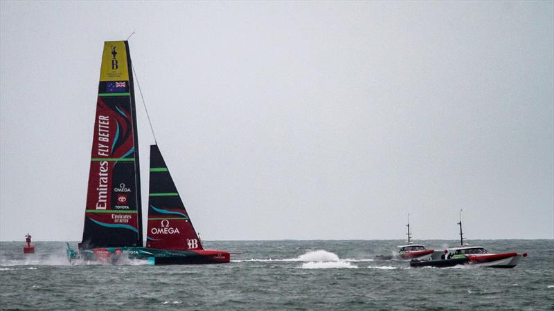 Emirates Team New Zealand - AC75 - Hauraki Gulf - April 18, 2023 - photo © Richard Gladwell - Sail-World.com/nz