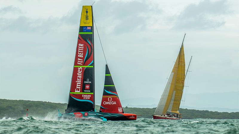 Emirates Team New Zealand - AC75 - Day 12 - April 18, 2023 - Hauraki Gulf - photo © Adam Mustill / America's Cup