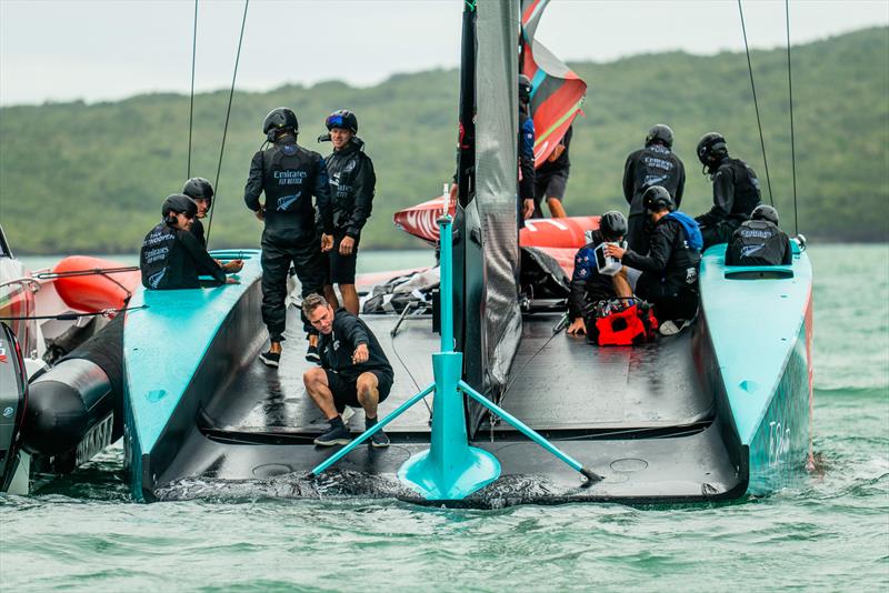 Emirates Team New Zealand - AC75 - Day 12 - April 18, 2023 - Hauraki Gulf - photo © Adam Mustill / America's Cup