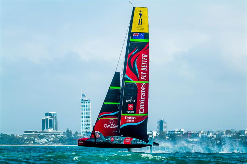 Emirates Team New Zealand - AC75 -  Day 13 - April 19, 2023 - Hauraki Gulf - photo © Adam Mustill / America's Cup