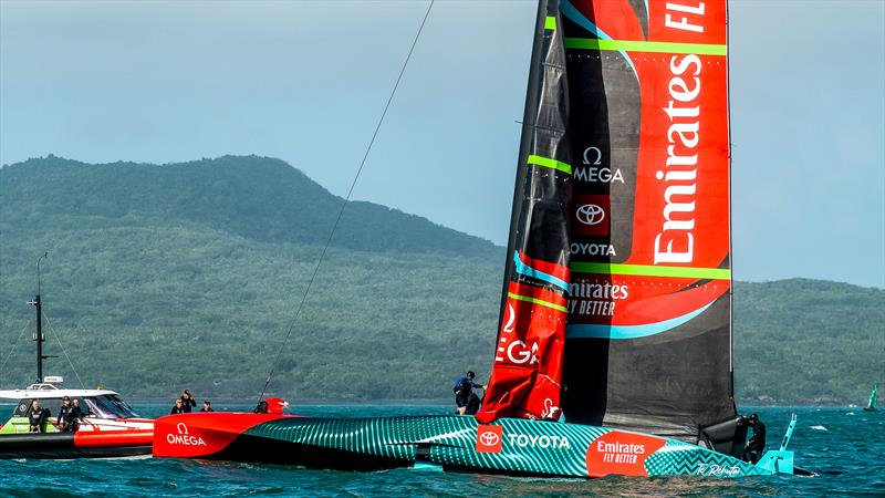 Emirates Team New Zealand - AC75 -  Day 13 - April 19, 2023 - Hauraki Gulf - photo © Adam Mustill / America's Cup