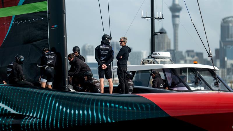 Emirates Team New Zealand - AC75 -  Day 13 - April 19, 2023 - Hauraki Gulf - photo © Adam Mustill / America's Cup