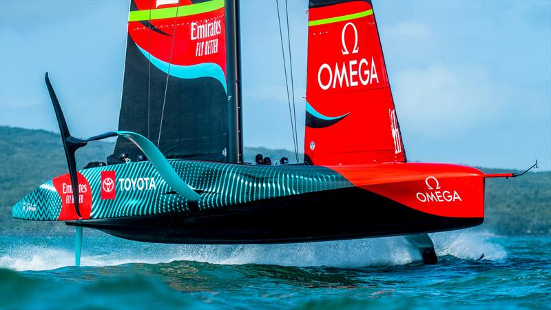 Emirates Team New Zealand - AC75 -  Day 13 - April 19, 2023 - Hauraki Gulf - photo © Adam Mustill / America's Cup