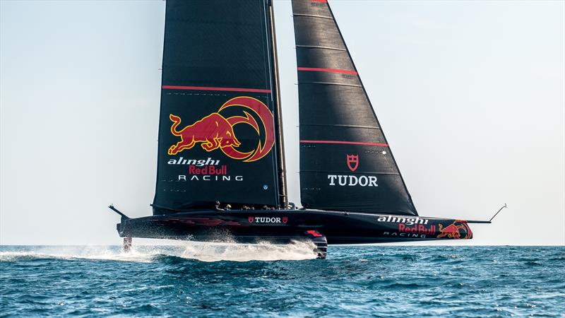 Alinghi Red Bull Racing - AC75  - Day 55 - April 21, 2023 - Barcelona photo copyright Alex Carabi / America's Cup taken at Yacht Club de Genève and featuring the AC75 class