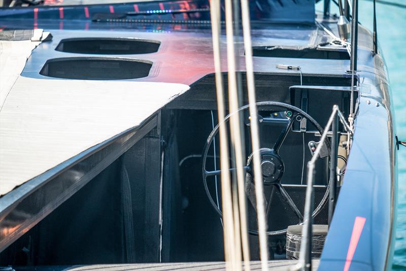 Starboard steering position - Alinghi Red Bull Racing - AC75  - Day 54 - April 20, 2023 - Barcelona - photo © Alex Carabi / America's Cup