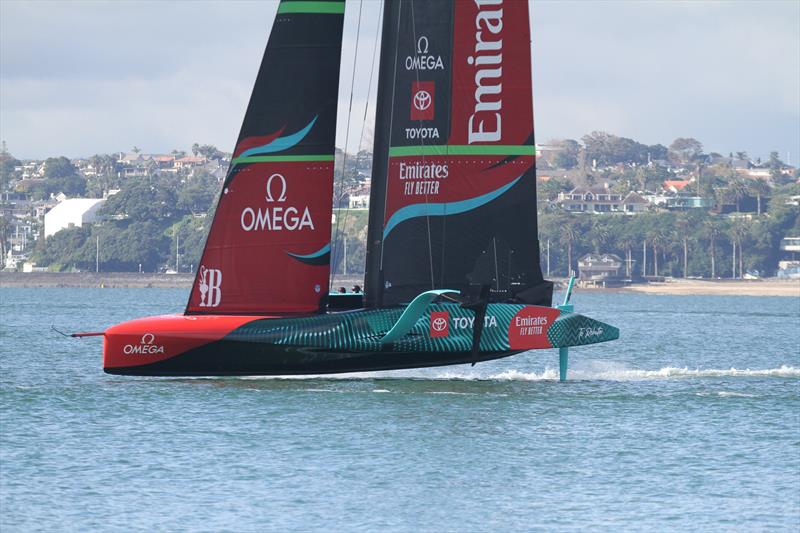 Emirates Team NZ's AC75 Te Rehutai - Final sailing day in Auckland - May 15, 2023 photo copyright Richard Gladwell - Sail-World.com / nz taken at Royal New Zealand Yacht Squadron and featuring the AC75 class