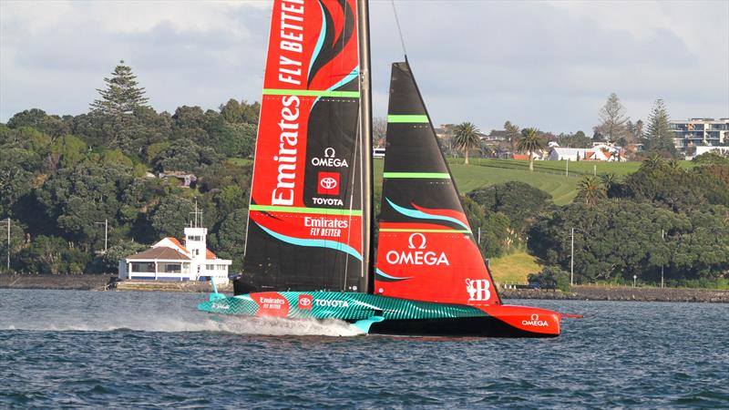 Emirates Team NZ's AC75 Te Rehutai - Final sailing day in Auckland - May 15, 2023 - photo © Richard Gladwell - Sail-World.com / nz