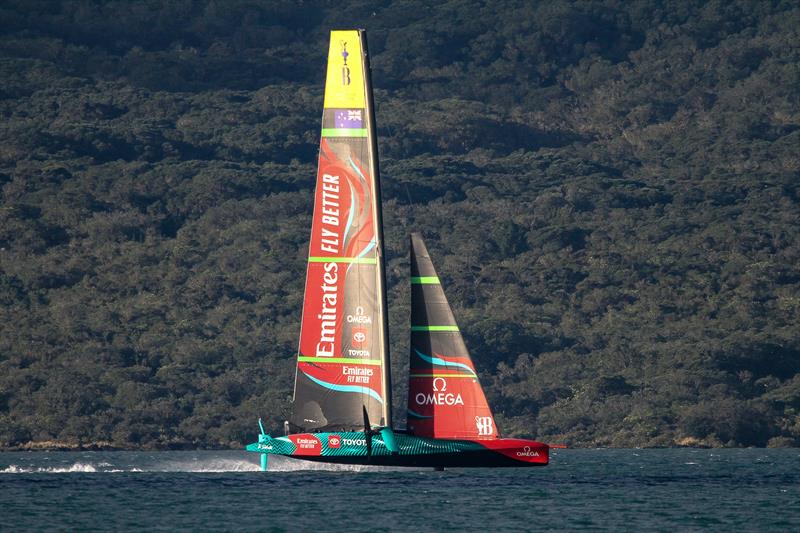 Emirates Team NZ's AC75 Te Rehutai - Final sailing day in Auckland - May 15, 2023 photo copyright Richard Gladwell - Sail-World.com / nz taken at Royal New Zealand Yacht Squadron and featuring the AC75 class