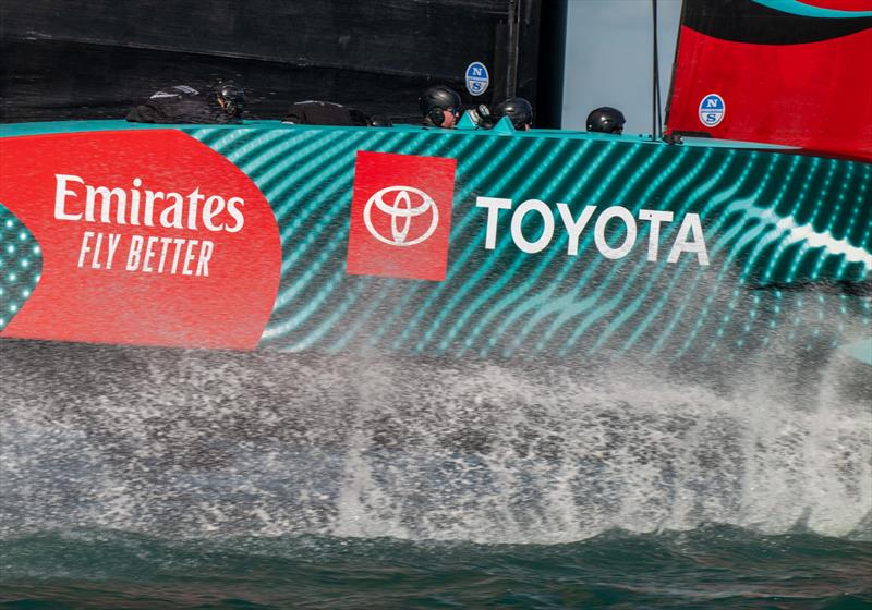 Emirates Team New Zealand - AC75 photo copyright Hamish Hooper / Emirates Team New Zealand taken at Royal New Zealand Yacht Squadron and featuring the AC75 class