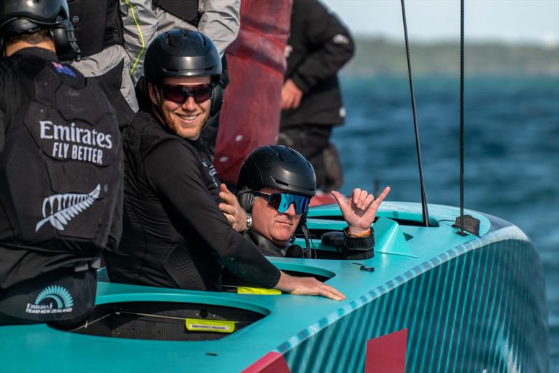 Emirates Team New Zealand - AC75 photo copyright Hamish Hooper / Emirates Team New Zealand taken at Royal New Zealand Yacht Squadron and featuring the AC75 class