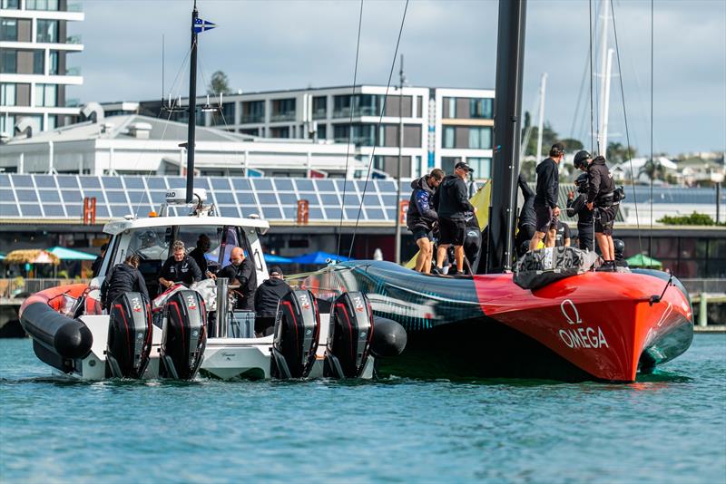 Emirates Team New Zealand - AC75 - Day 16, April 27, 2023 photo copyright Adam Mustill / America's Cup taken at Royal New Zealand Yacht Squadron and featuring the AC75 class
