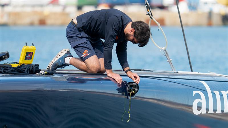 Foil camera setup -  Alinghi Red Bull Racing - AC75  - Day 62 - May 16, 2023 - Barcelona - photo © Job Vermuelen / America's Cup