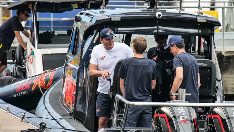 Dean Barker (white shirt),  Alinghi Red Bull Racing - AC75  - Day 67 - June 12, 2023 - Barcelona photo copyright Alex Carabi / America's Cup taken at Société Nautique de Genève and featuring the AC75 class