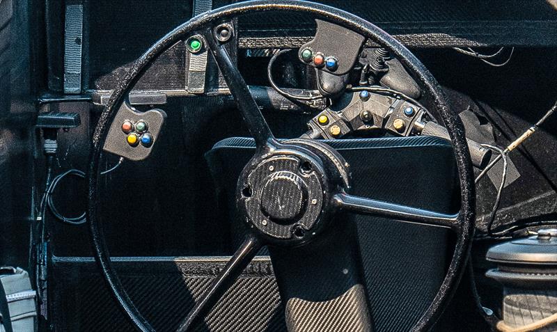 Close up of assumed flight control device - Alinghi Red Bull Racing - AC75  - Day 72 - June 27, 2023 - Barcelona - photo © Alex Carabi / America's Cup