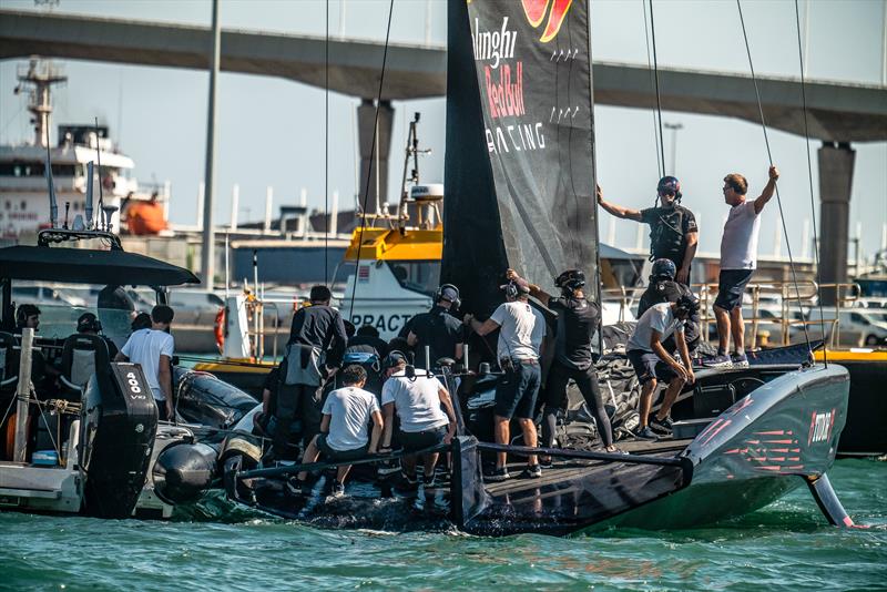 Alinghi Red Bull Racing - AC75 - Day 75 - July 13, 2023 - Barcelona photo copyright Alex Carabi / America's Cup taken at Société Nautique de Genève and featuring the AC75 class