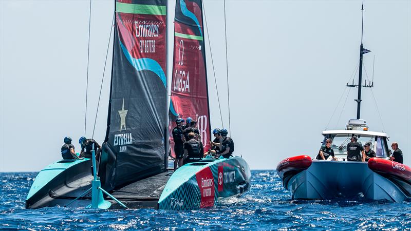 Emirates Team New Zealand - AC75  - Day 21 - July 15, 2023 - Barcelona photo copyright AC37 Joint Recon taken at Royal New Zealand Yacht Squadron and featuring the AC75 class