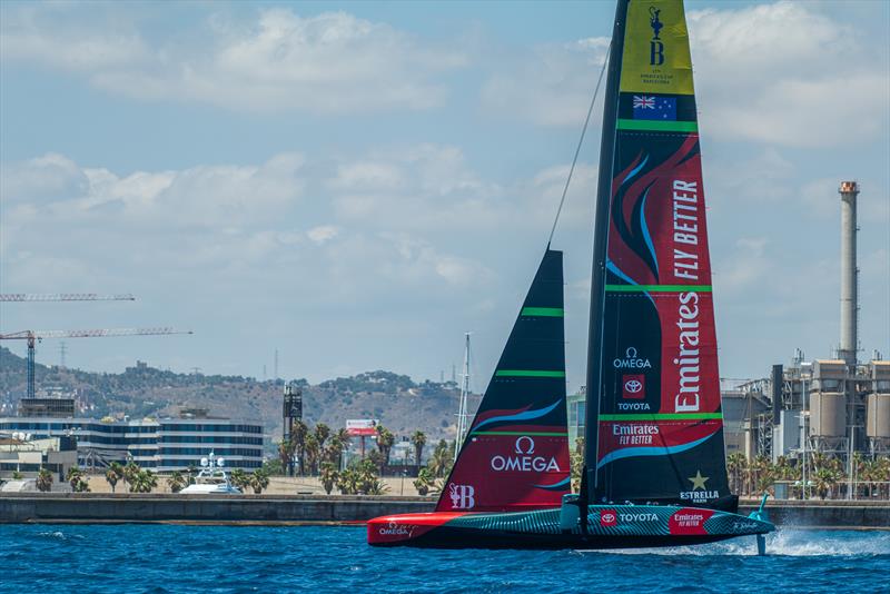 Emirates Team New Zealand - AC75  - Day 21 - July 15, 2023 - Barcelona photo copyright AC37 Joint Recon taken at Royal New Zealand Yacht Squadron and featuring the AC75 class