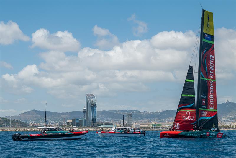 Emirates Team New Zealand - AC75  - Day 21 - July 15, 2023 - Barcelona photo copyright AC37 Joint Recon taken at Royal New Zealand Yacht Squadron and featuring the AC75 class