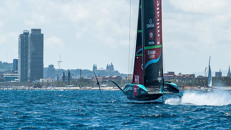 Emirates Team New Zealand - AC75  - Day 21 - July 15, 2023 - Barcelona photo copyright AC37 Joint Recon taken at Royal New Zealand Yacht Squadron and featuring the AC75 class