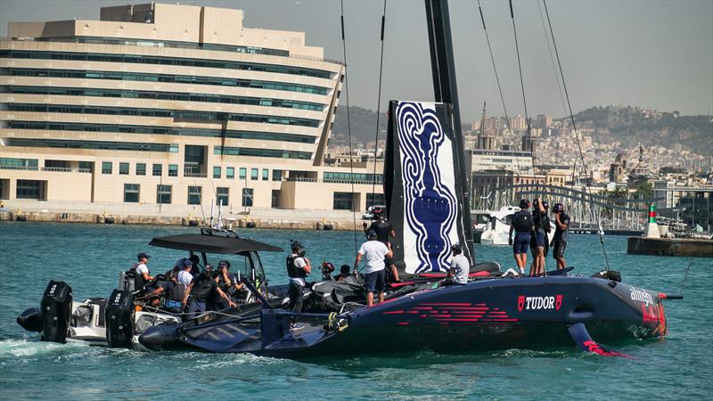 Alinghi Red Bull Racing - AC75  - Day 77 - July 18, 2023 - Barcelona photo copyright Alex Carabi / America's Cup taken at Société Nautique de Genève and featuring the AC75 class