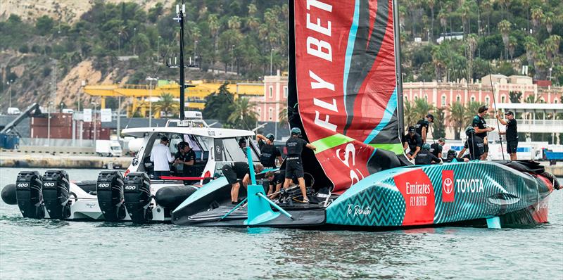 Emirates Team New Zealand - AC75  - Day 30 - August 3, 2023 - Barcelona photo copyright Job Vermeulen / America's Cup taken at Royal New Zealand Yacht Squadron and featuring the AC75 class