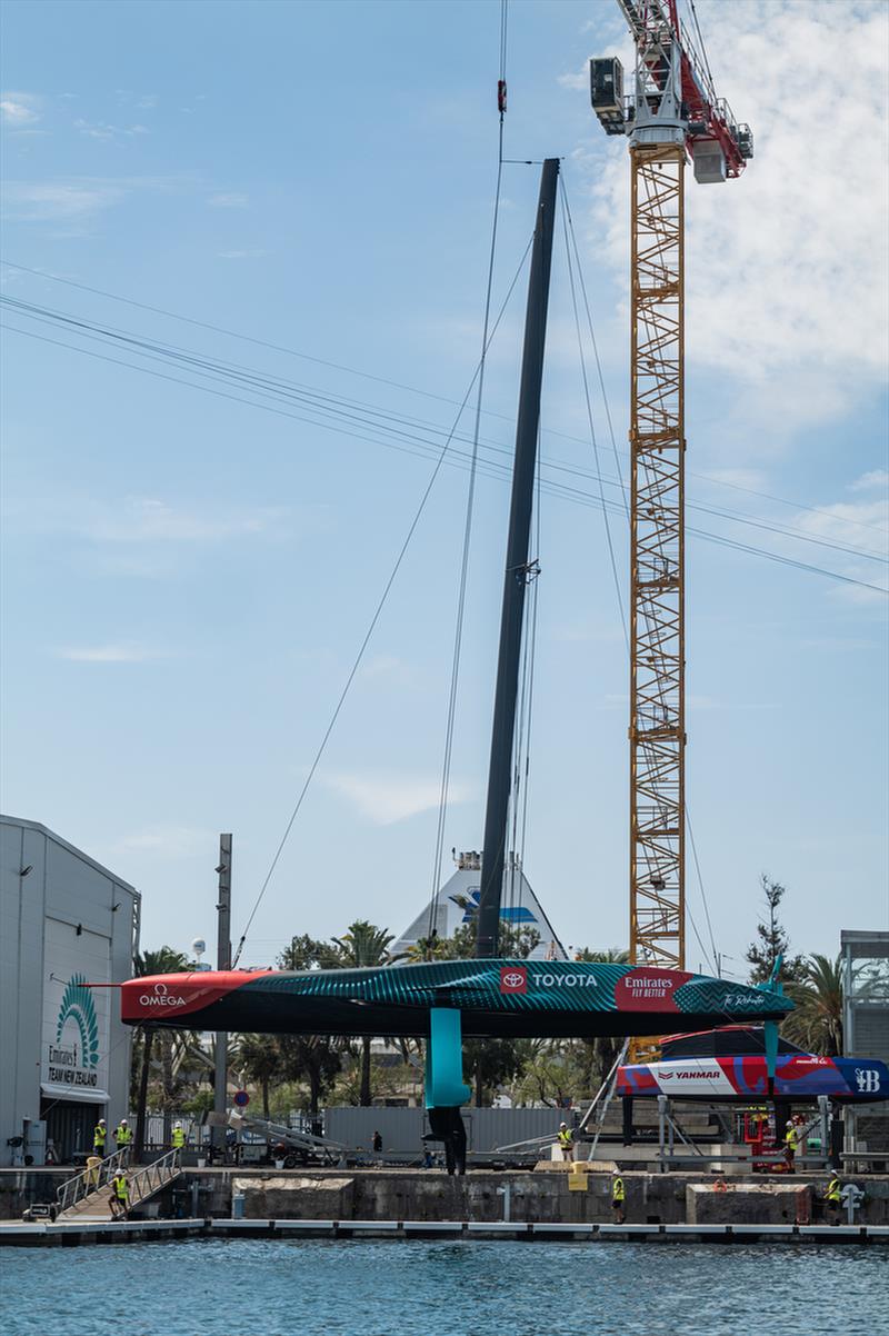 157 - Rig position relative to foils - Emirates Team NZ - Day 33 - Barcelona - August, 15 2023 - photo © Job Vermeulen / America's Cup