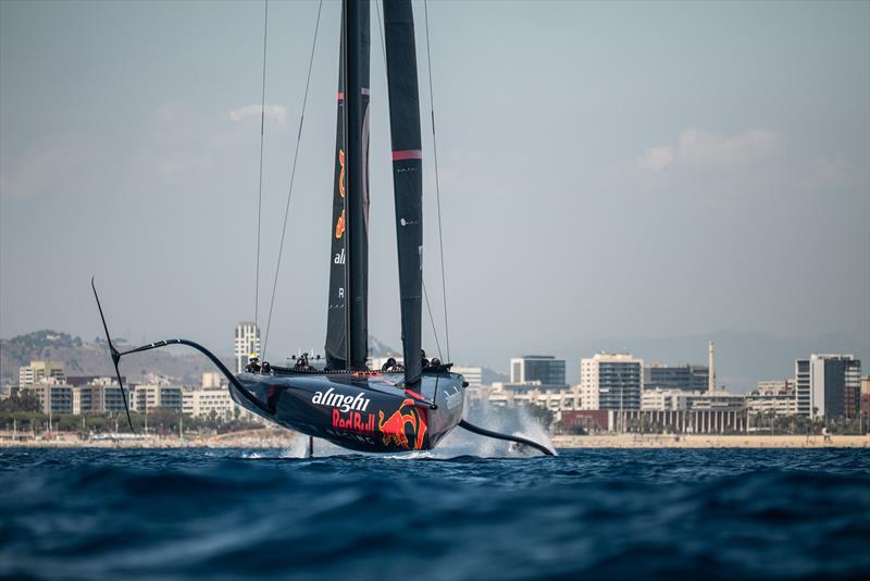 Alinghi Red Bull Racing - Day 82 - Barcelona - August 25, 2023 photo copyright Alex Carabi / America's Cup taken at Royal New Zealand Yacht Squadron and featuring the AC75 class
