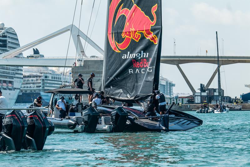 Alinghi Red Bull Racing - AC 75 - Day 82 - Barcelona - August 25, 2023 photo copyright Alex Carabi / America's Cup taken at Société Nautique de Genève and featuring the AC75 class