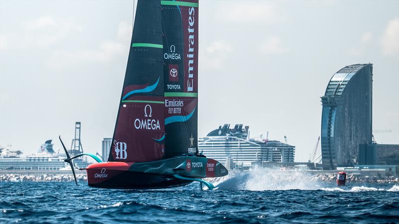 Emirates Team New Zealand - AC 75 - Barcelona - August 25, 2023 photo copyright Alex Carabi / America's Cup taken at Royal New Zealand Yacht Squadron and featuring the AC75 class