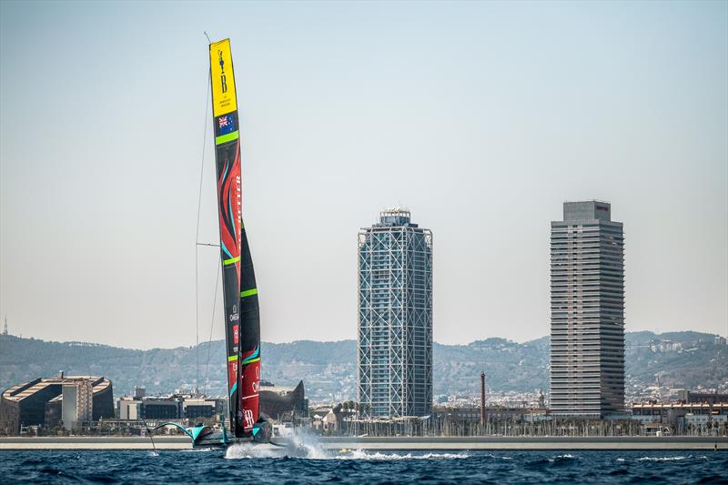 Emirates Team New Zealand - AC 75 - Day 82 - Barcelona - August 25, 2023 photo copyright Alex Carabi / America's Cup taken at Royal New Zealand Yacht Squadron and featuring the AC75 class