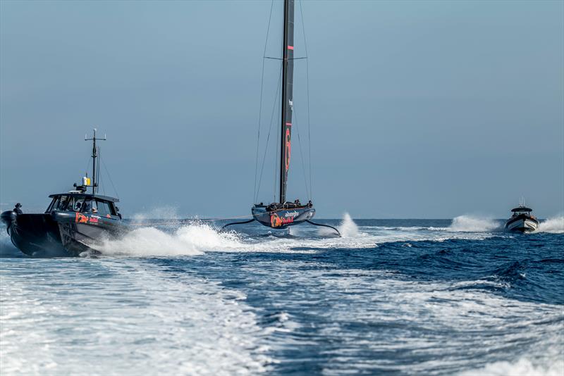 Alinghi Red Bull Racing - AC75 - Day 86 - Barcelona - September 29, 2023 photo copyright Paul Todd/America's Cup taken at Real Club Nautico de Barcelona and featuring the AC75 class