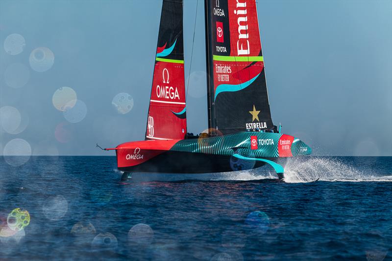 Emirates Team New Zealand - AC75 - Day 41 - Barcelona - September 30, 2023 photo copyright Ugo Fonolla / America's Cup taken at Real Club Nautico de Barcelona and featuring the AC75 class